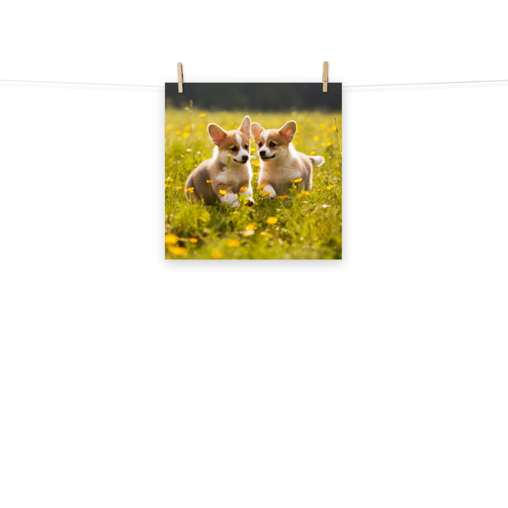 Welsh Corgi Photo paper poster - PosterfyAI.com