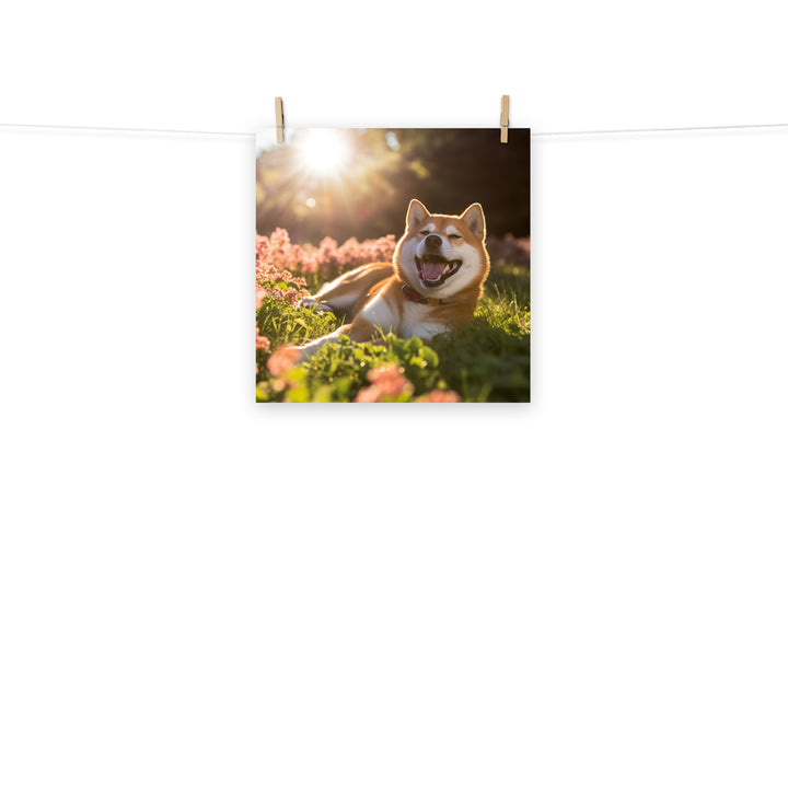 Shiba Inu Photo paper poster - PosterfyAI.com