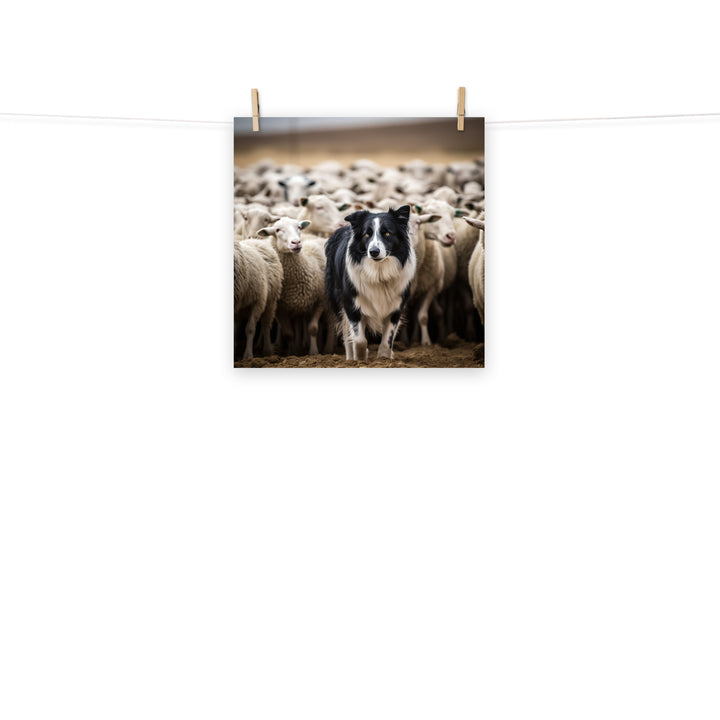 Border Collie Photo paper poster - PosterfyAI.com