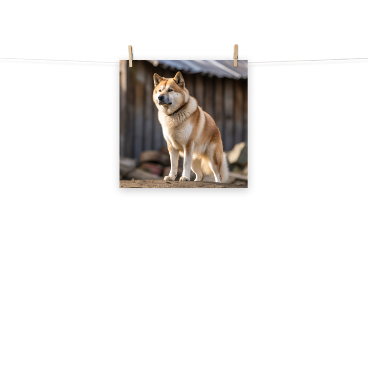 Akita Photo paper poster - PosterfyAI.com