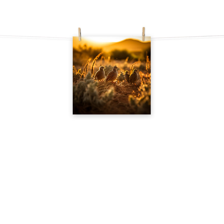 Quail Photo paper poster - PosterfyAI.com