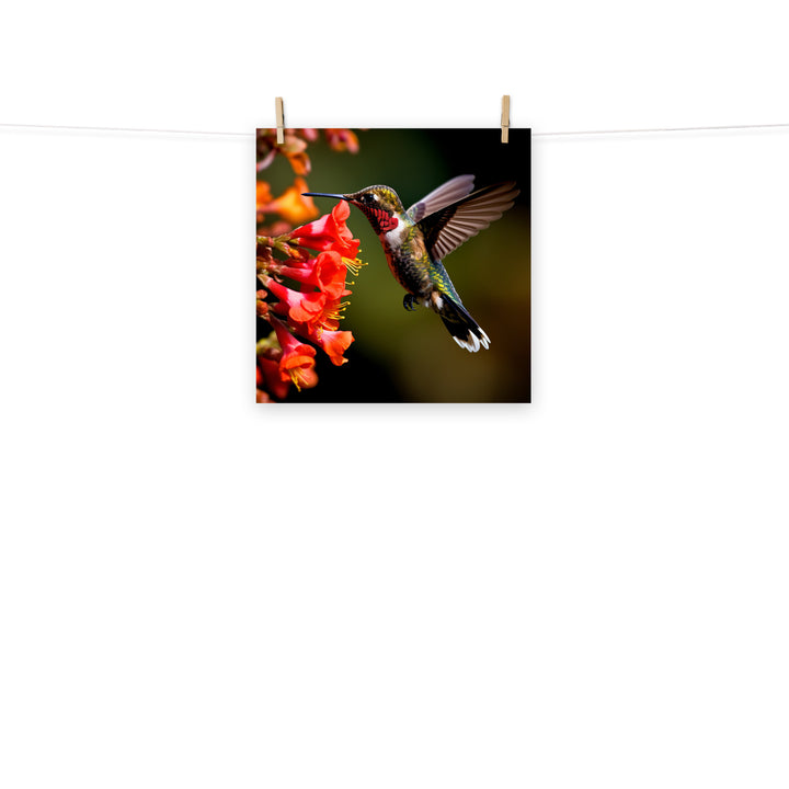 Hummingbird Photo paper poster - PosterfyAI.com