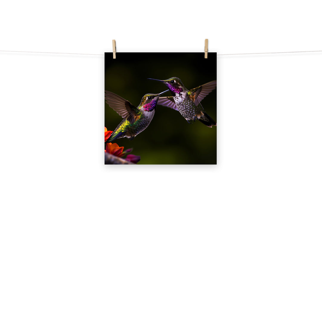 Hummingbird Photo paper poster - PosterfyAI.com