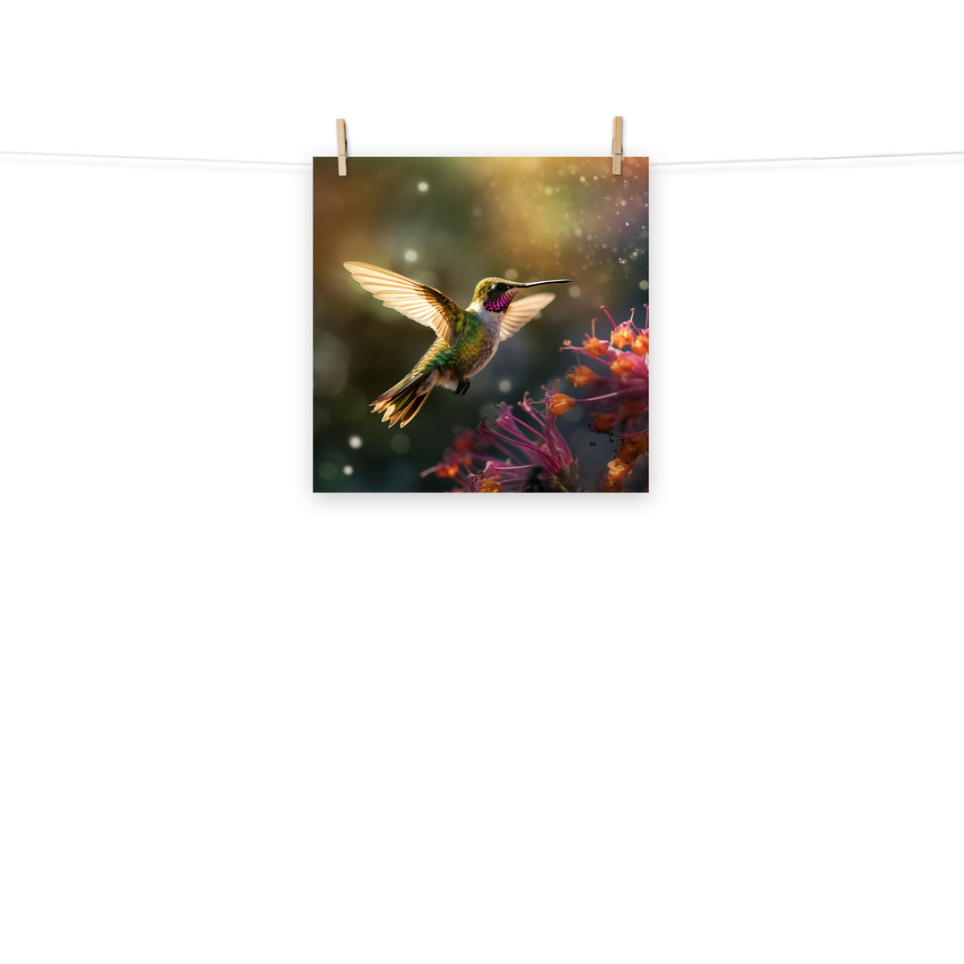Hummingbird Photo paper poster - PosterfyAI.com