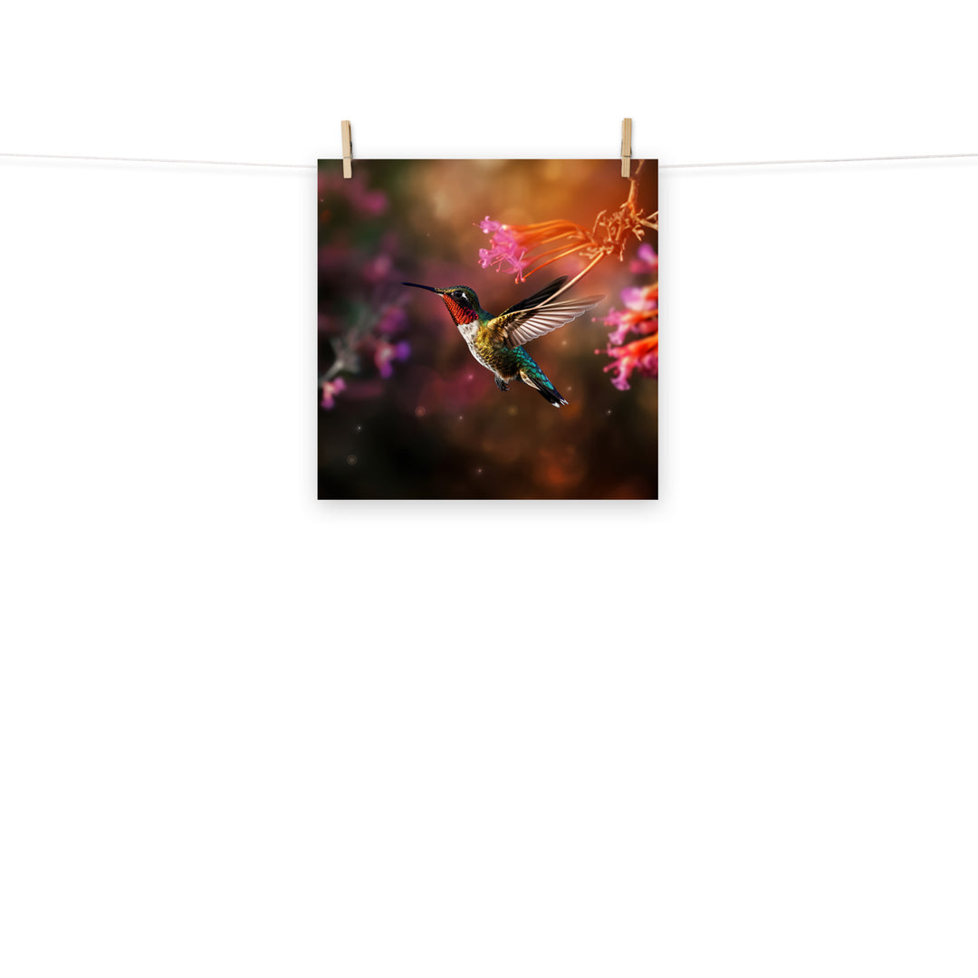 Hummingbird Photo paper poster - PosterfyAI.com