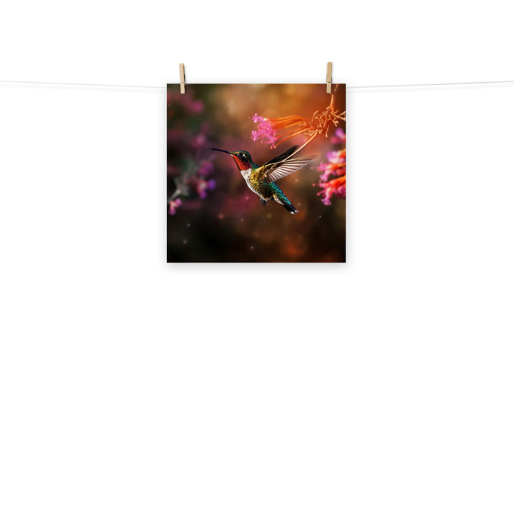 Hummingbird Photo paper poster - PosterfyAI.com