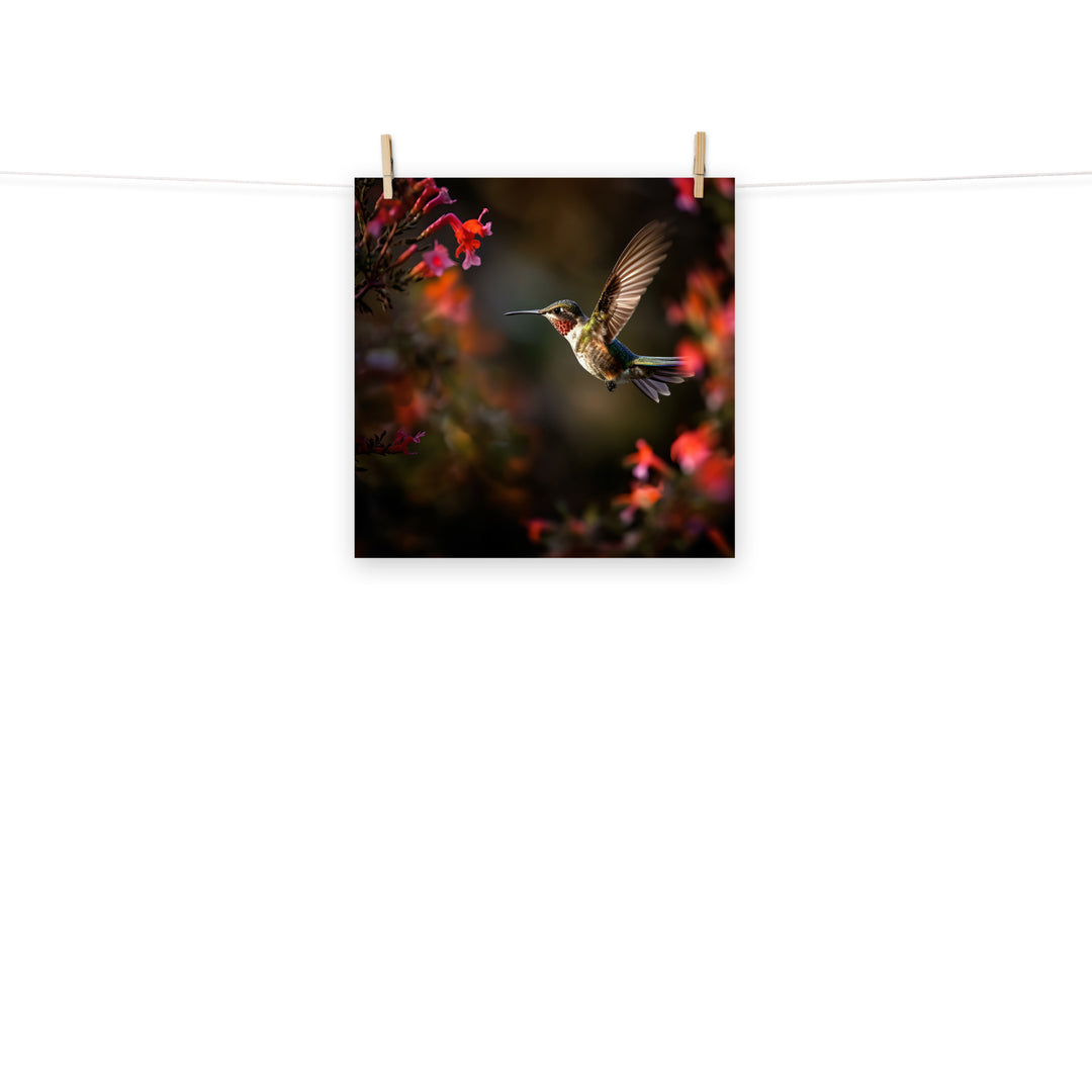 Hummingbird Photo paper poster - PosterfyAI.com