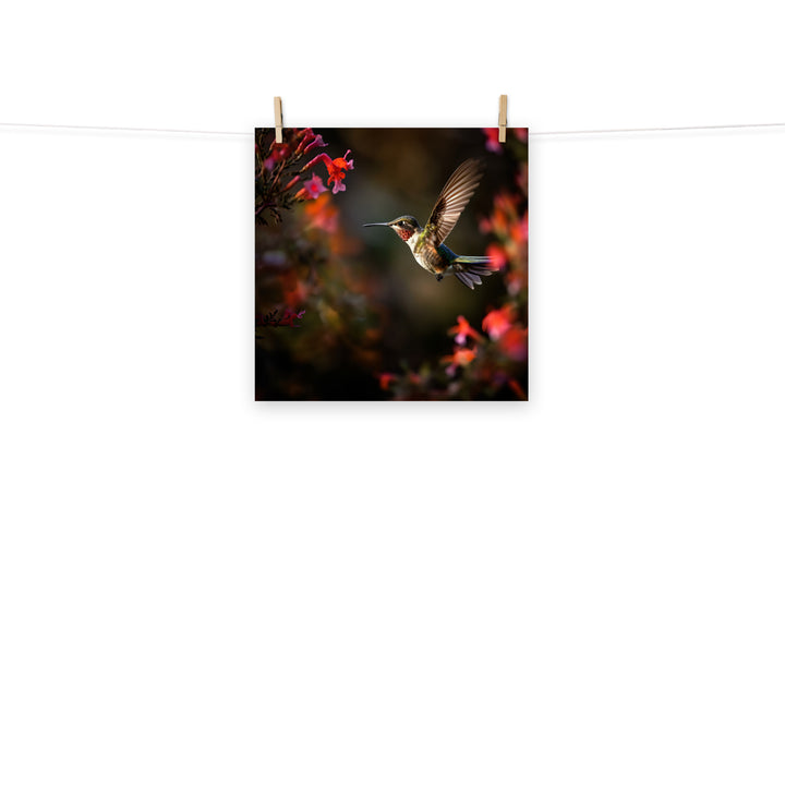 Hummingbird Photo paper poster - PosterfyAI.com