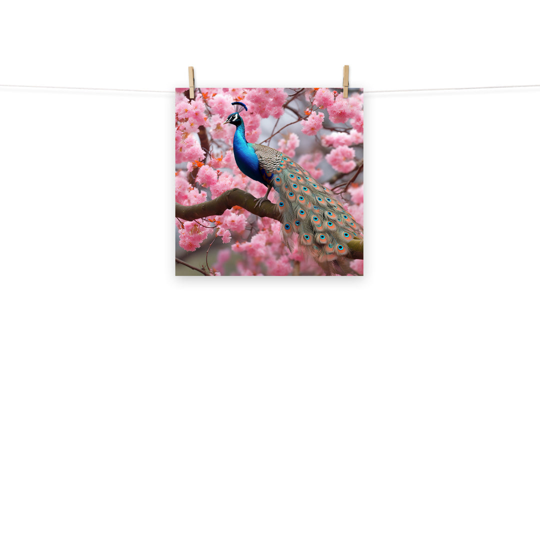 Peacock Photo paper poster - PosterfyAI.com
