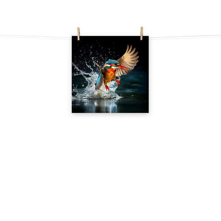 Kingfisher Photo paper poster - PosterfyAI.com