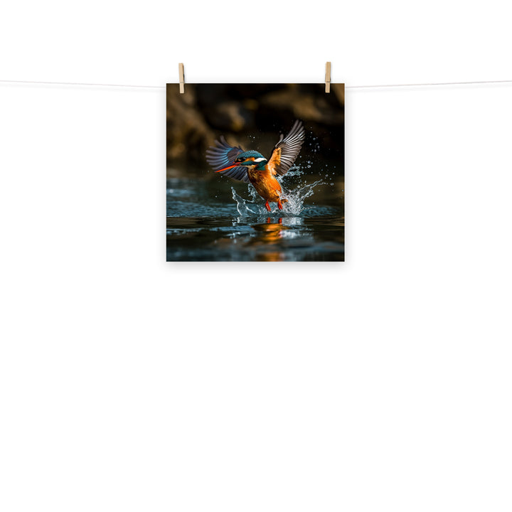 Kingfisher Photo paper poster - PosterfyAI.com