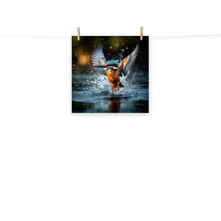 Kingfisher Photo paper poster - PosterfyAI.com