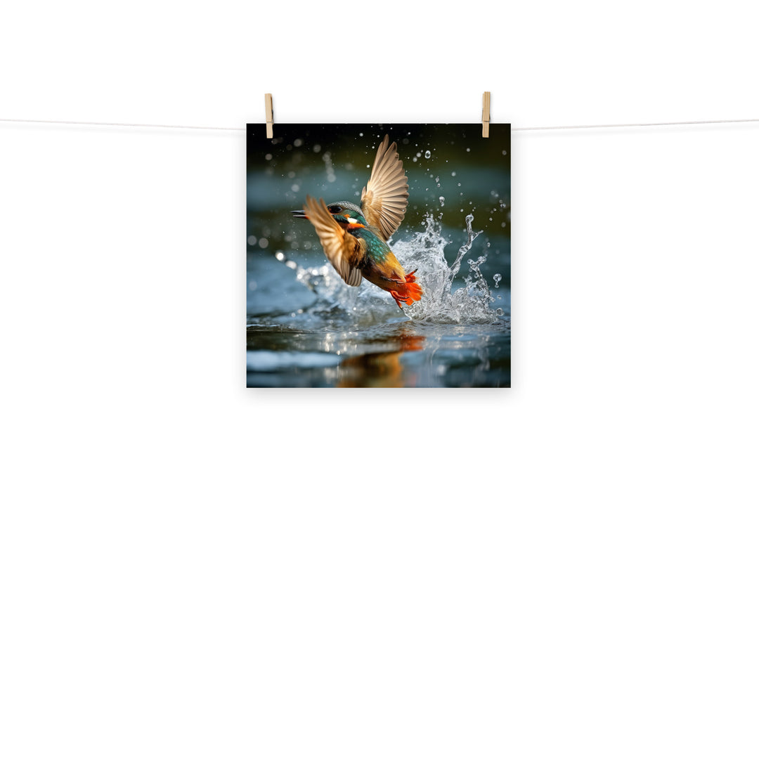 Kingfisher Photo paper poster - PosterfyAI.com