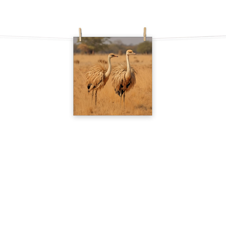 Ostrich Photo paper poster - PosterfyAI.com