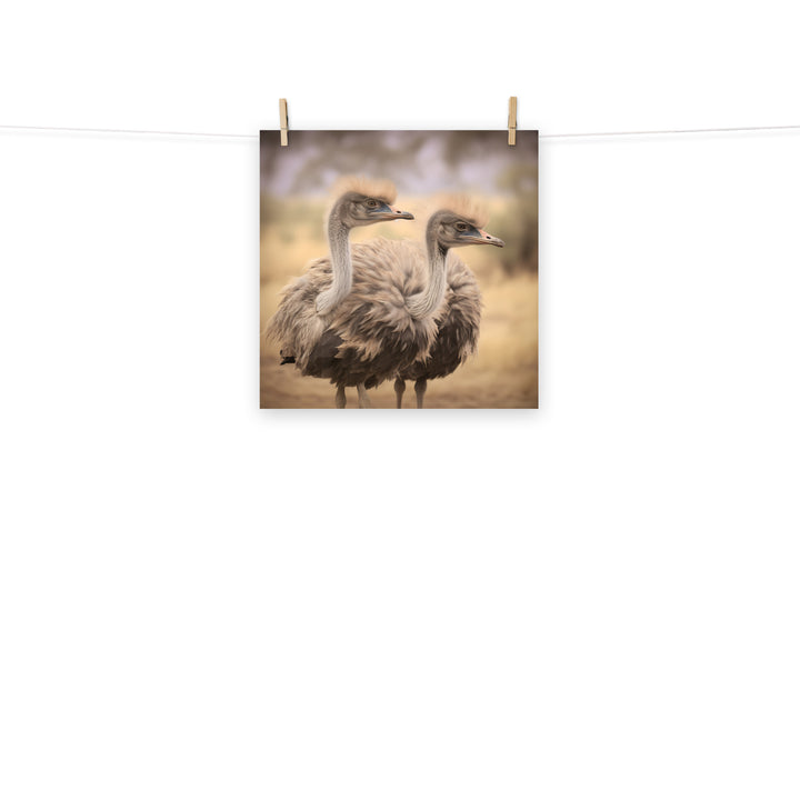 Ostrich Photo paper poster - PosterfyAI.com