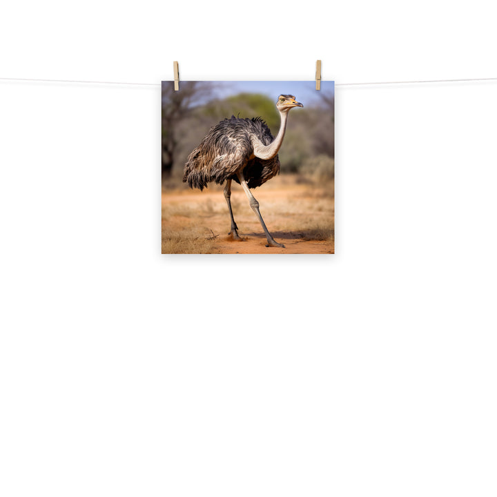 Ostrich Photo paper poster - PosterfyAI.com