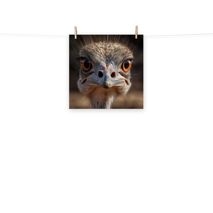Ostrich Photo paper poster - PosterfyAI.com