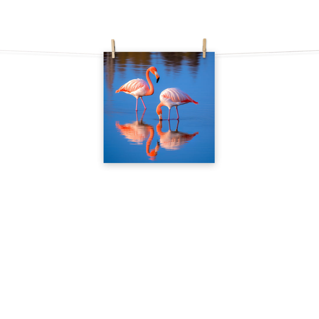 Flamingo Photo paper poster - PosterfyAI.com