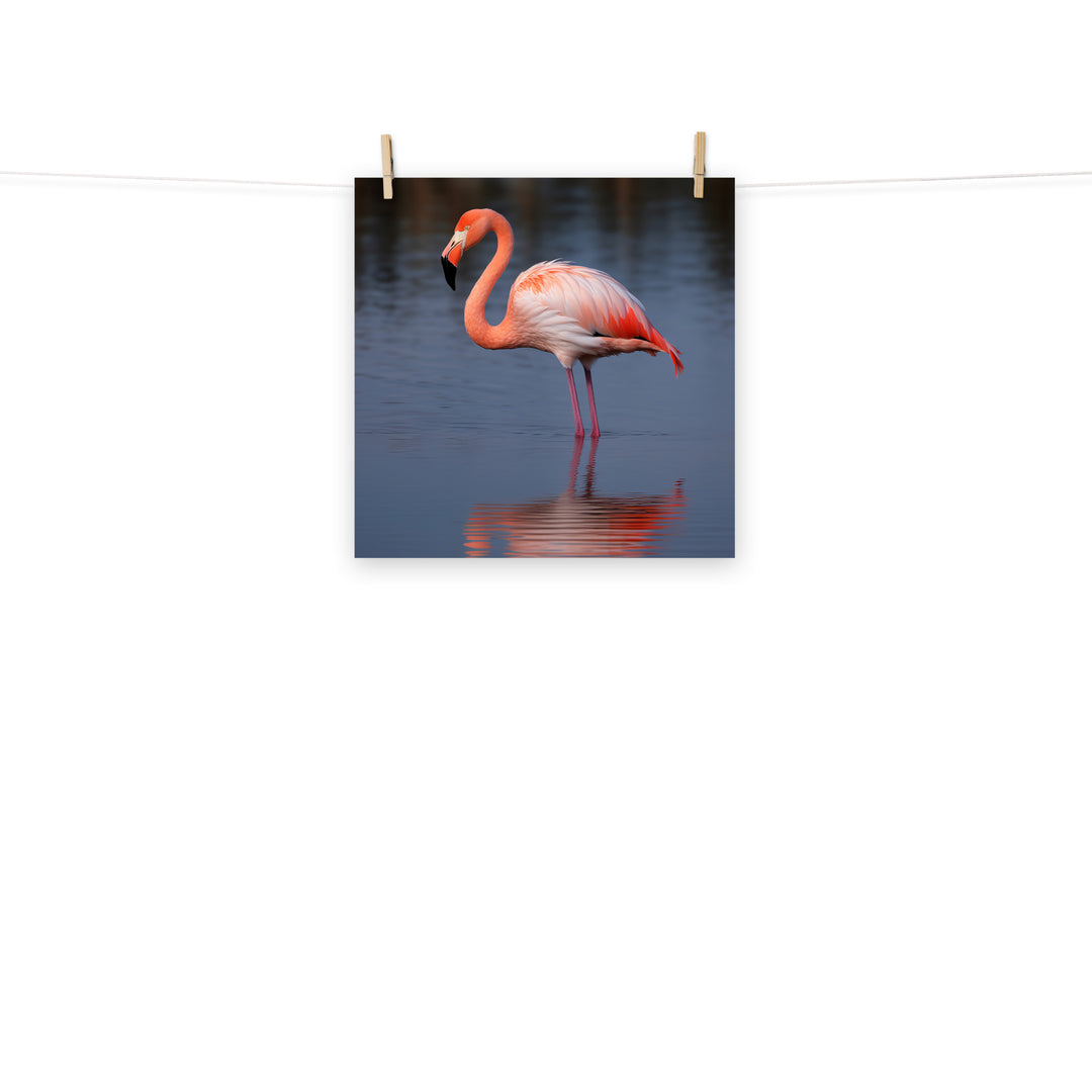 Flamingo Photo paper poster - PosterfyAI.com