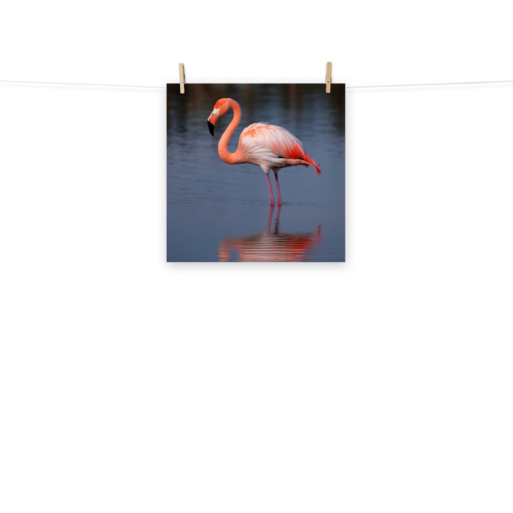 Flamingo Photo paper poster - PosterfyAI.com