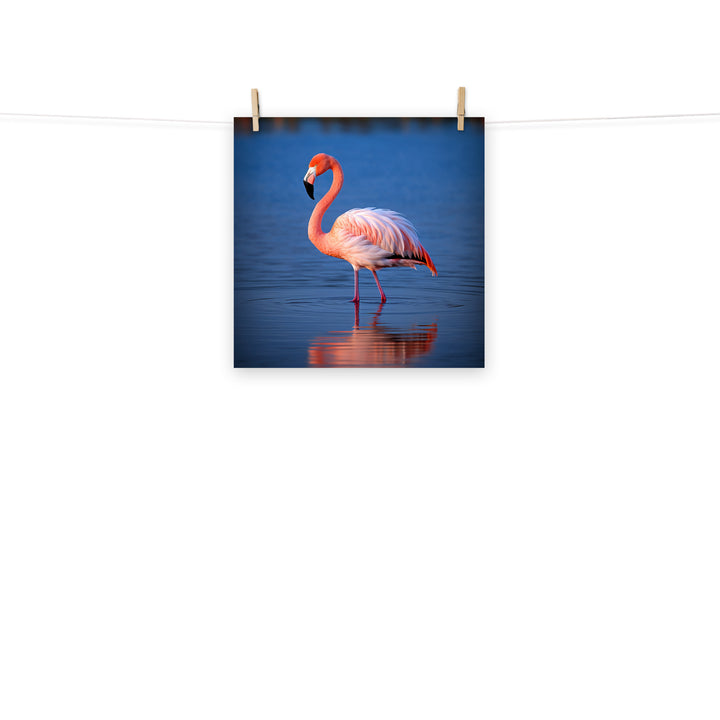 Flamingo Photo paper poster - PosterfyAI.com