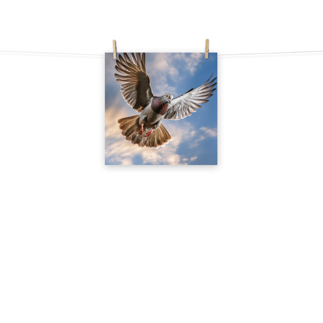 Pigeon Photo paper poster - PosterfyAI.com