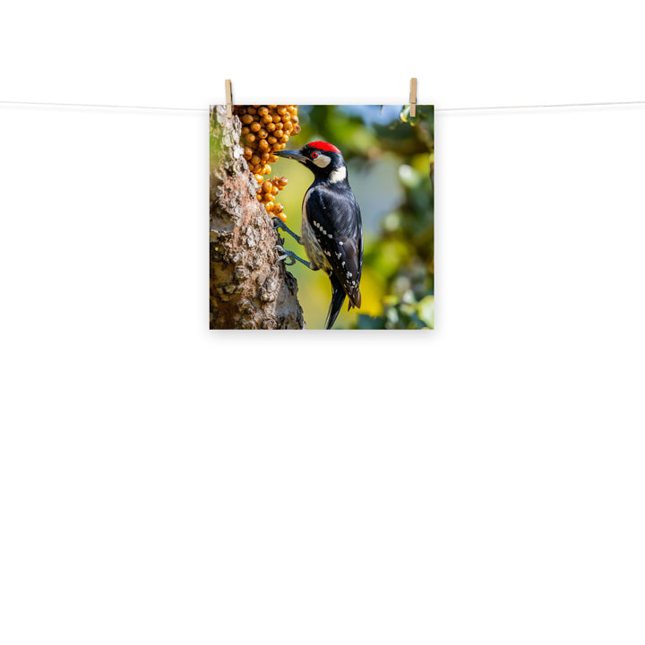 Woodpecker Photo paper poster - PosterfyAI.com