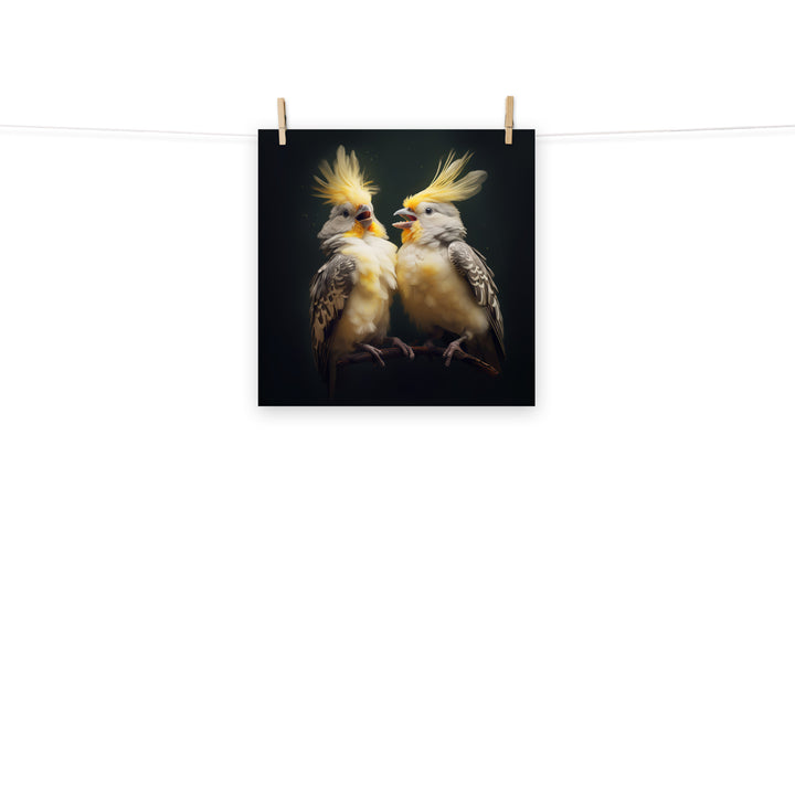 Cockatiels Photo paper poster - PosterfyAI.com