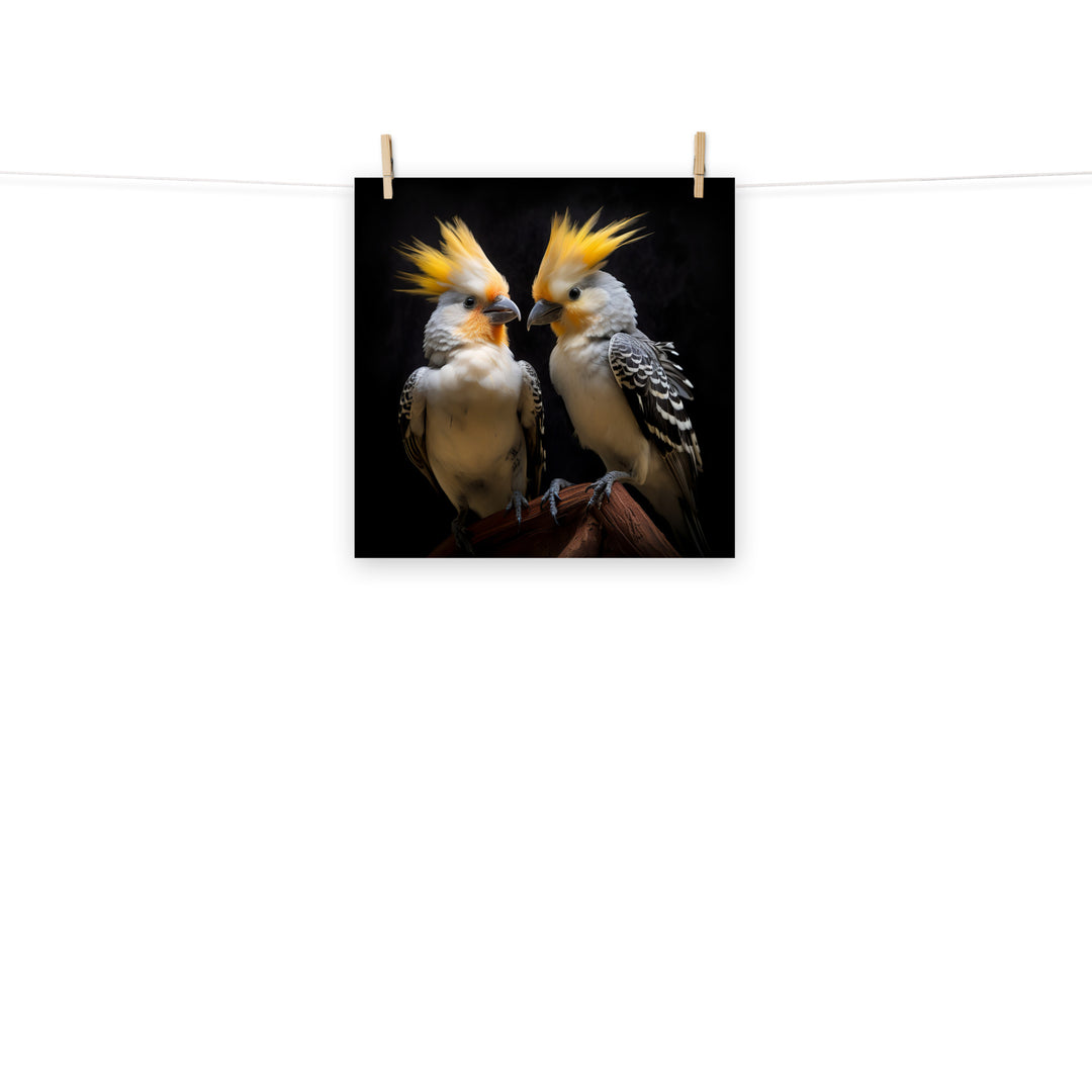 Cockatiels Photo paper poster - PosterfyAI.com