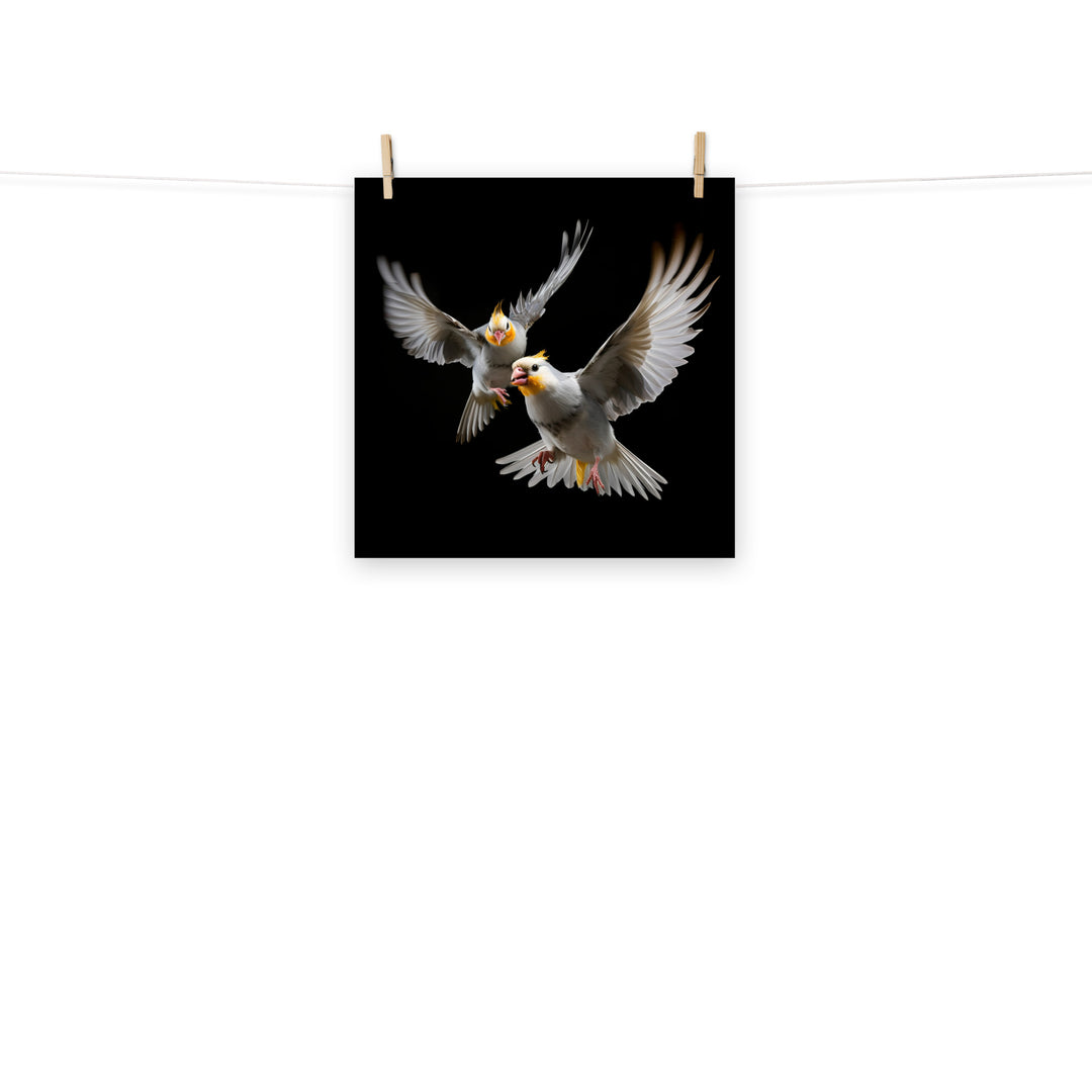 Cockatiels Photo paper poster - PosterfyAI.com