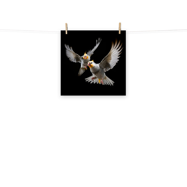 Cockatiels Photo paper poster - PosterfyAI.com