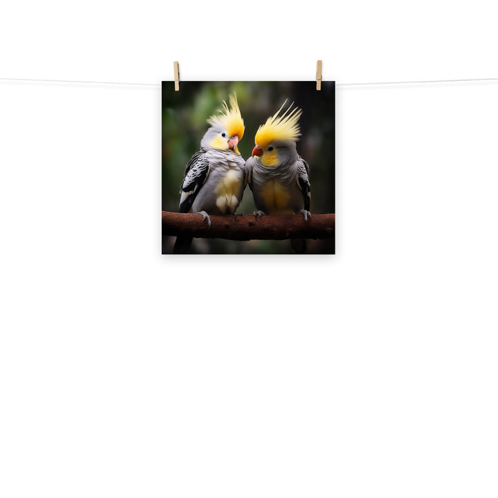 Cockatiels Photo paper poster - PosterfyAI.com