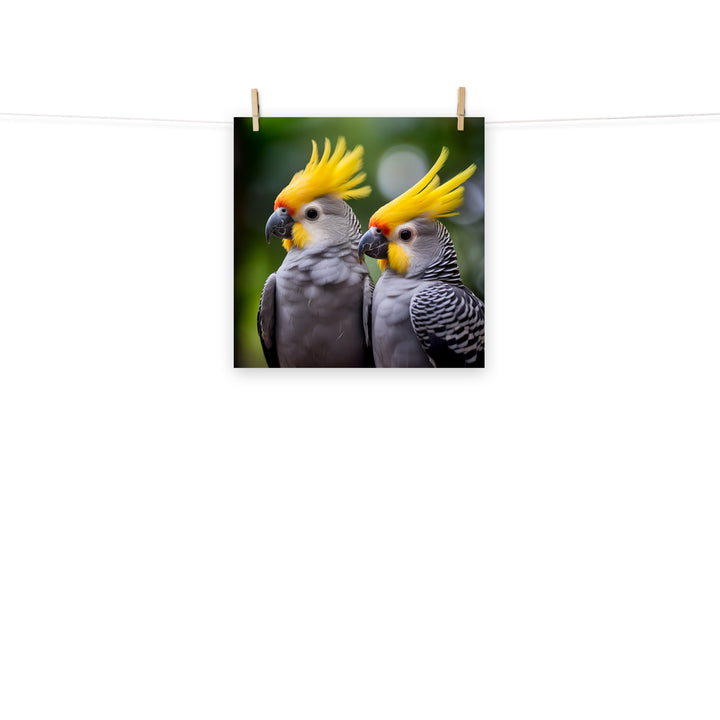 Cockatiels Photo paper poster - PosterfyAI.com
