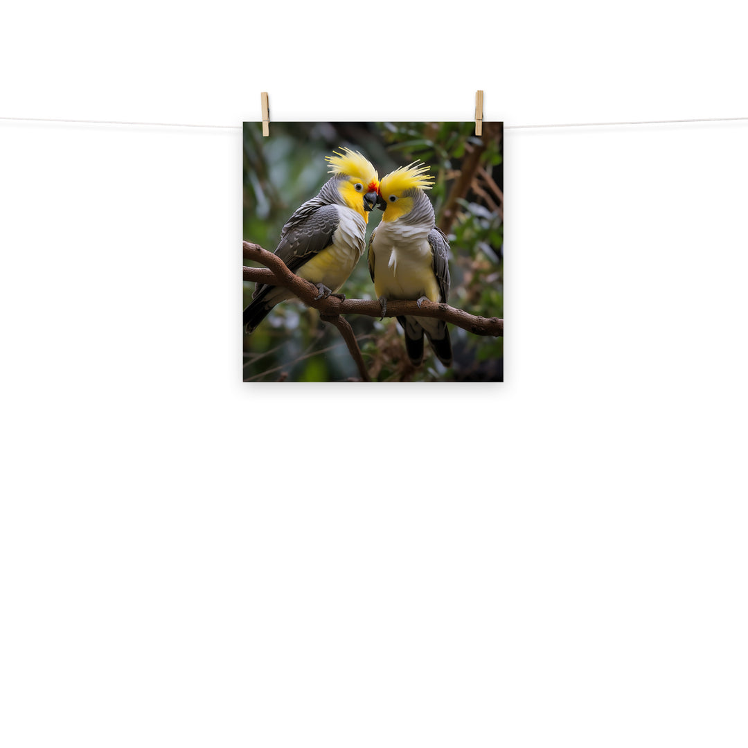 Cockatiels Photo paper poster - PosterfyAI.com