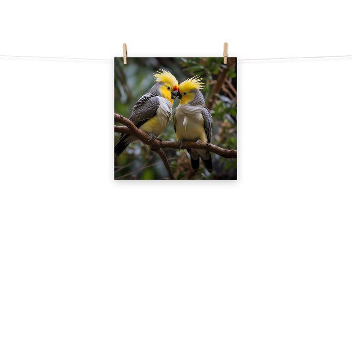 Cockatiels Photo paper poster - PosterfyAI.com