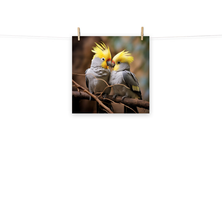 Cockatiels Photo paper poster - PosterfyAI.com