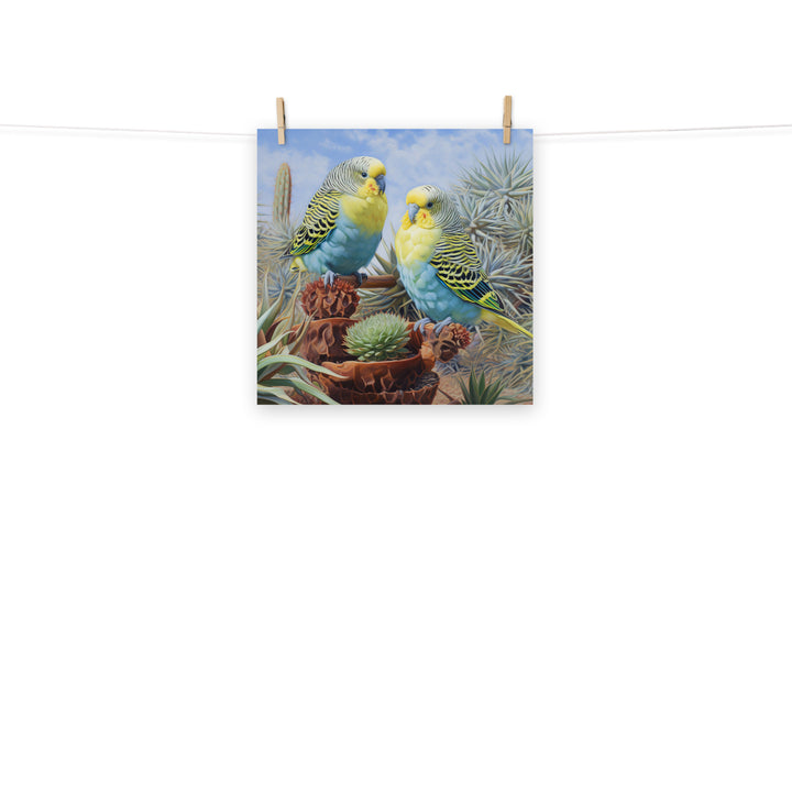 Budgerigar Photo paper poster - PosterfyAI.com