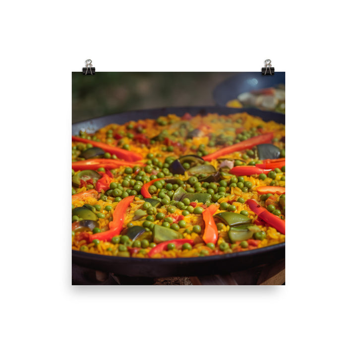 Vegetable Paella photo paper poster - Posterfy.AI