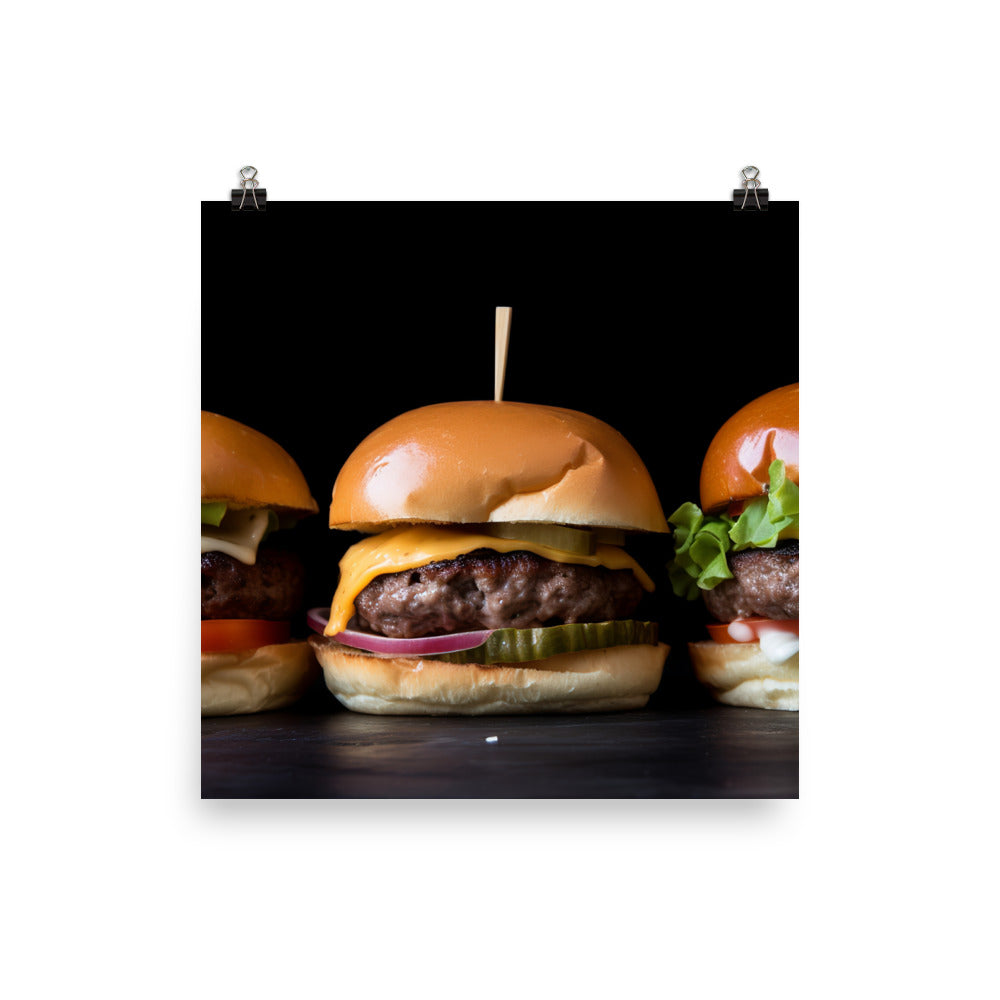 Slider Burgers photo paper poster - Posterfy.AI