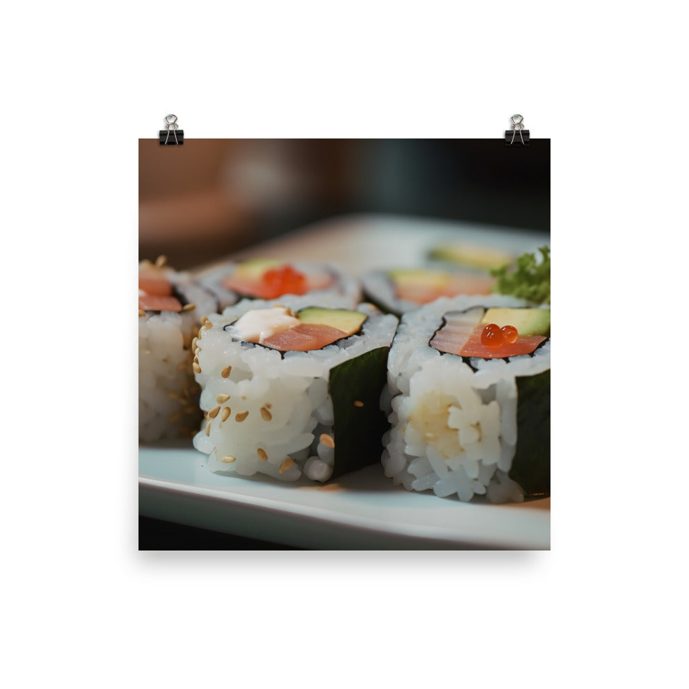 Delicious and Healthy Sushi Options photo paper poster - Posterfy.AI