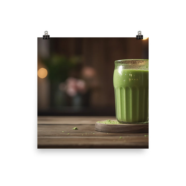 Matcha Smoothie photo paper poster - Posterfy.AI