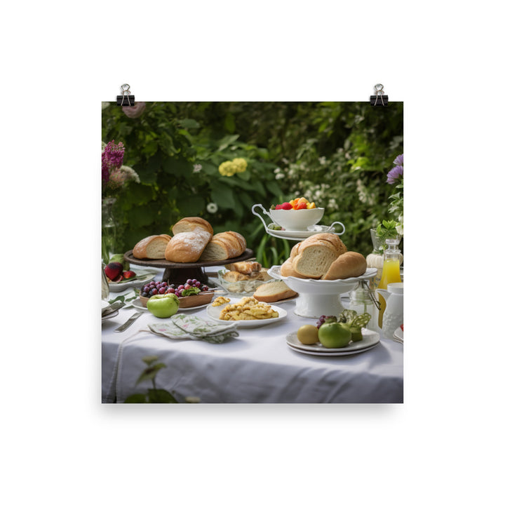 Garden Tea Party photo paper poster - Posterfy.AI