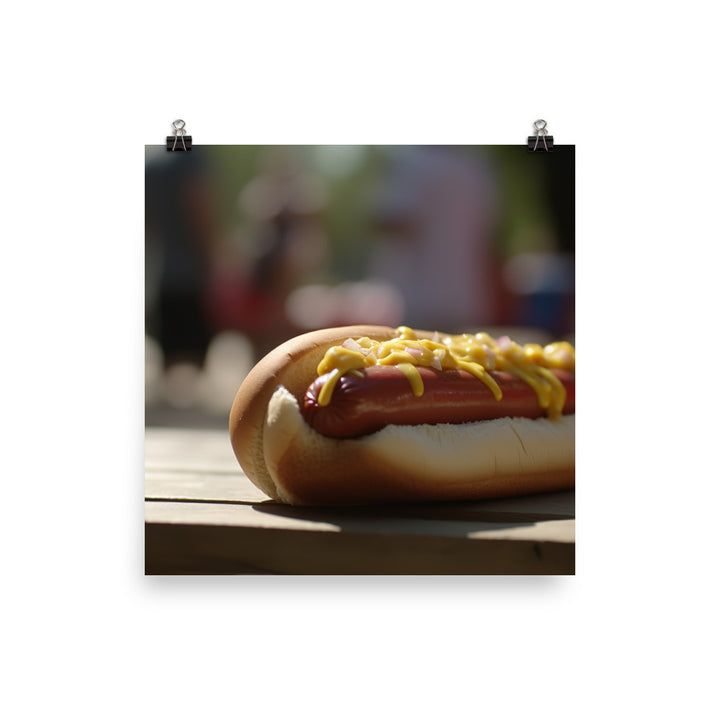 Classic American Hot Dog photo paper poster - Posterfy.AI