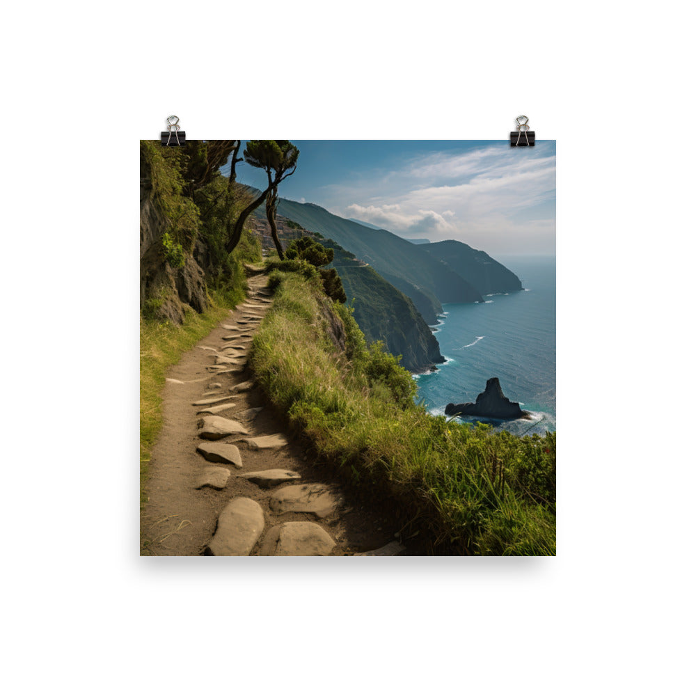 Trails of the Cinque Terre photo paper poster - Posterfy.AI