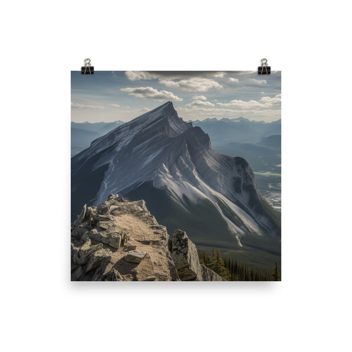 Summit of Mount Rundle photo paper poster - Posterfy.AI