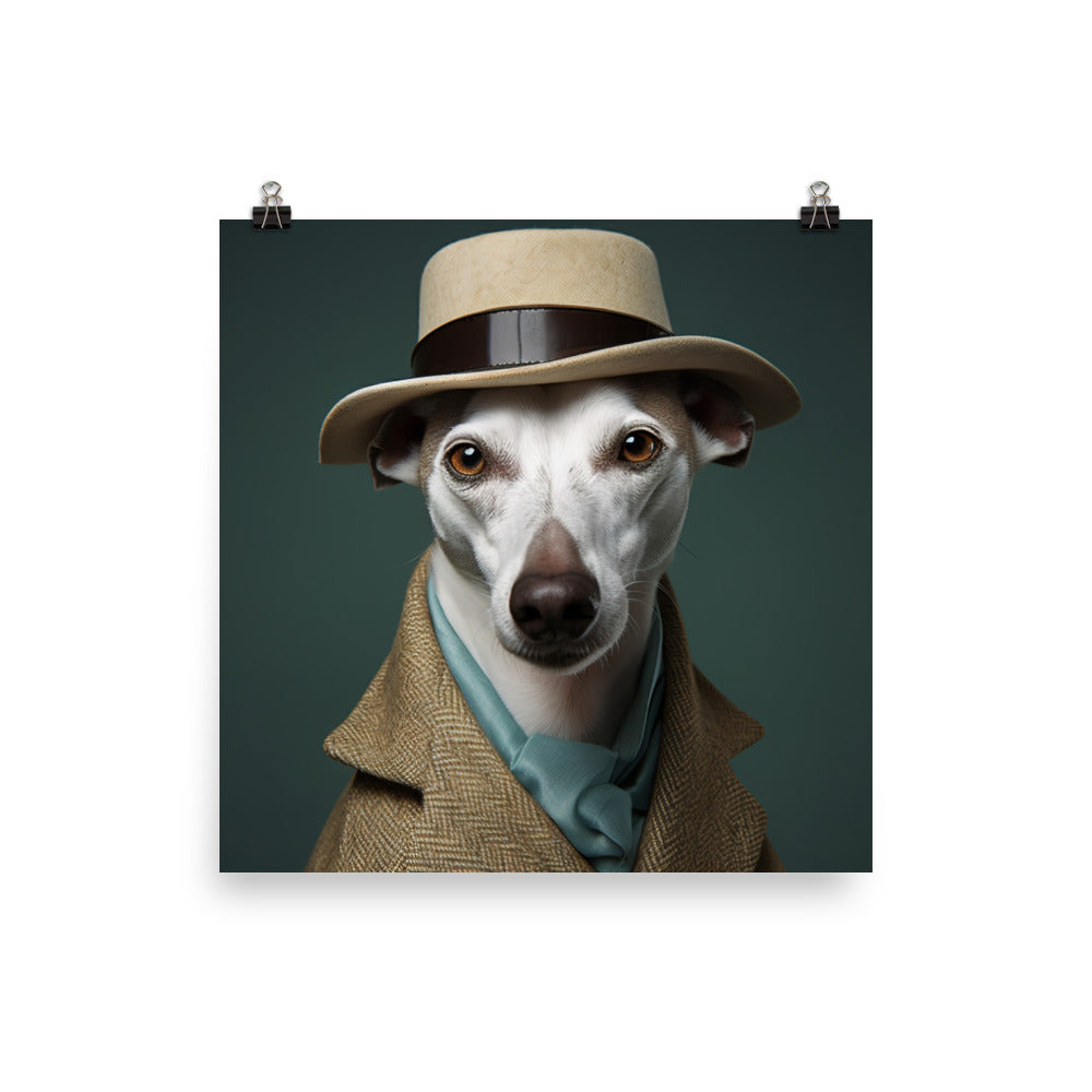 Whippet Fashionista Photo paper poster - PosterfyAI.com
