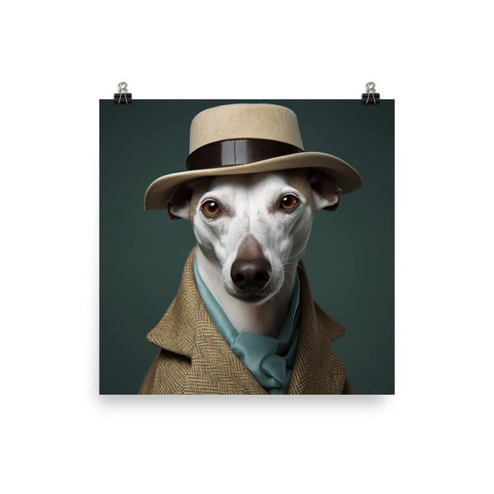 Whippet Fashionista Photo paper poster - PosterfyAI.com