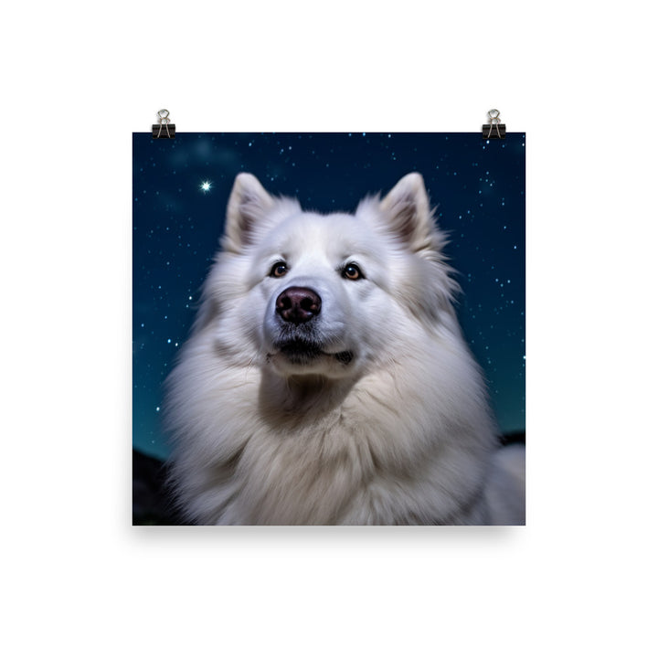 Samoyed Star Photo paper poster - PosterfyAI.com
