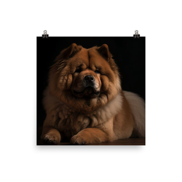Chow Chow Sitting Proudly Photo paper poster - PosterfyAI.com