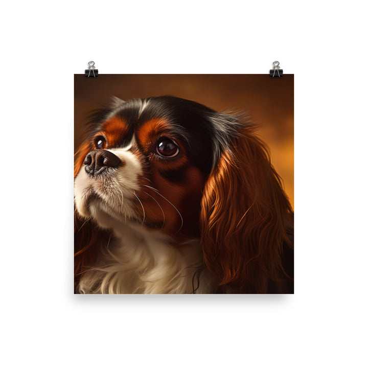 Cavalier King Charles Spaniel Photo paper poster - PosterfyAI.com